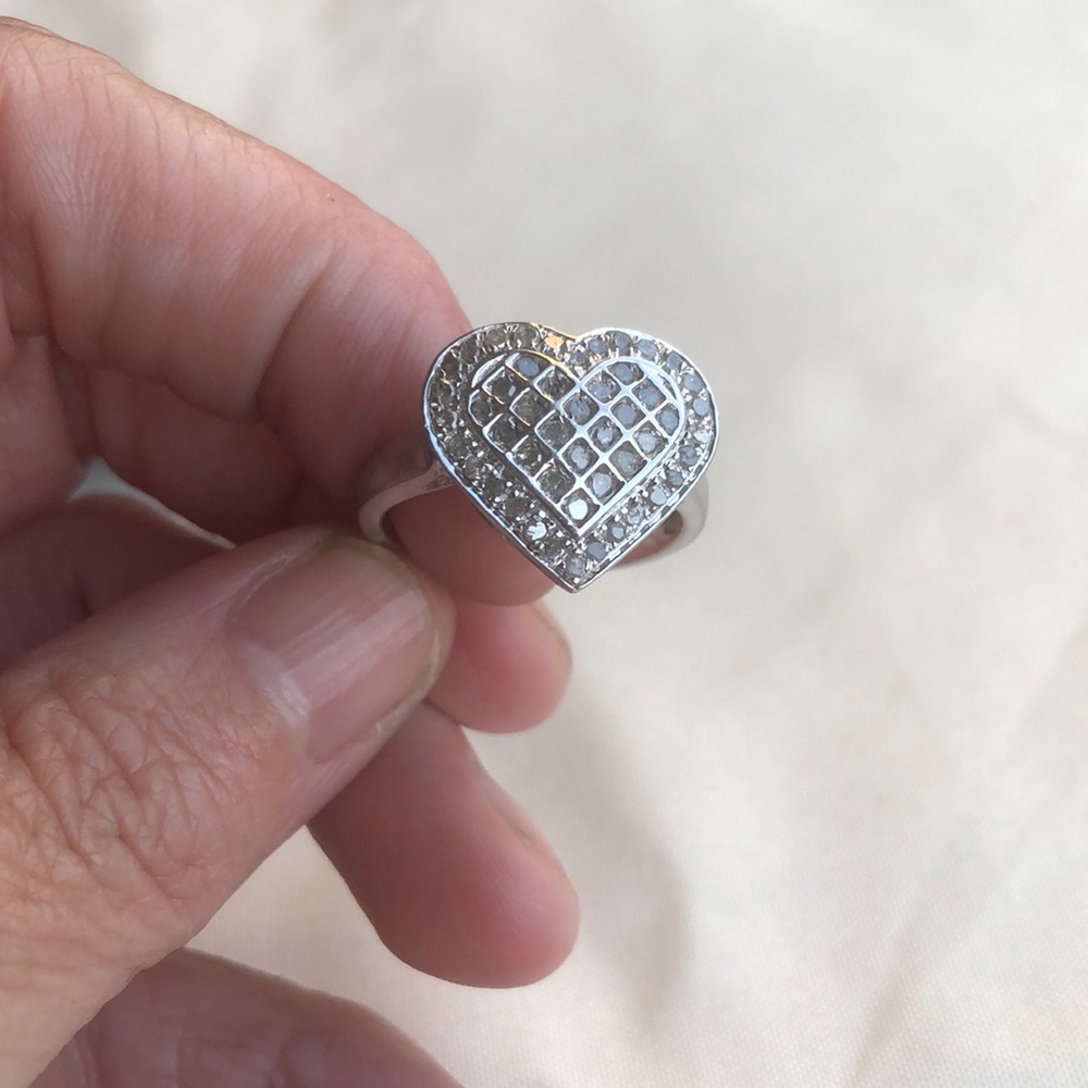 925 Silver With Diamonds Ring - image 1